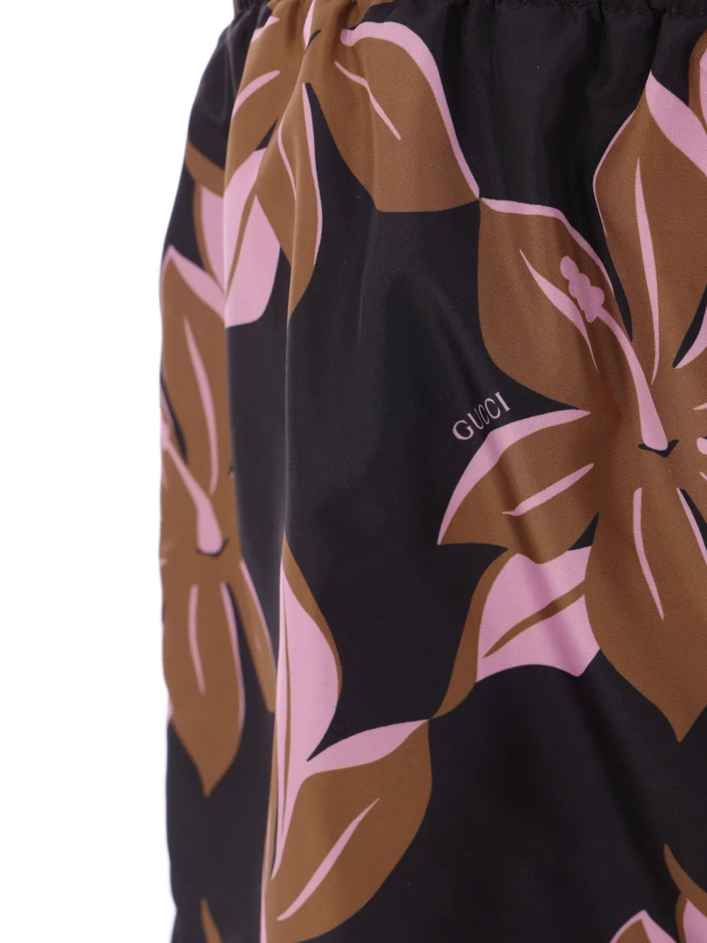Gucci floral-print swim shorts Zwart