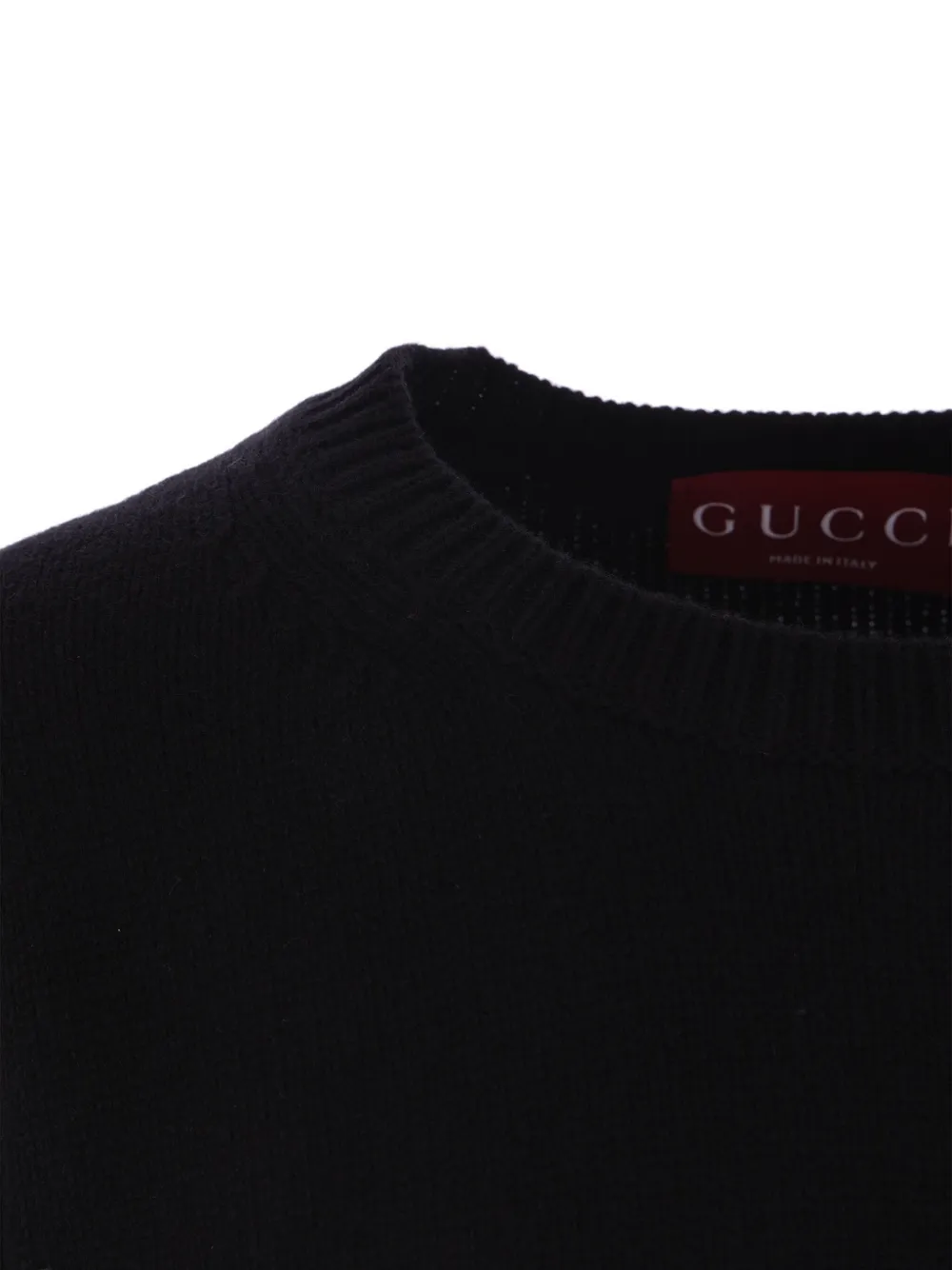 Gucci Web Stripe-trimmed sweater Zwart