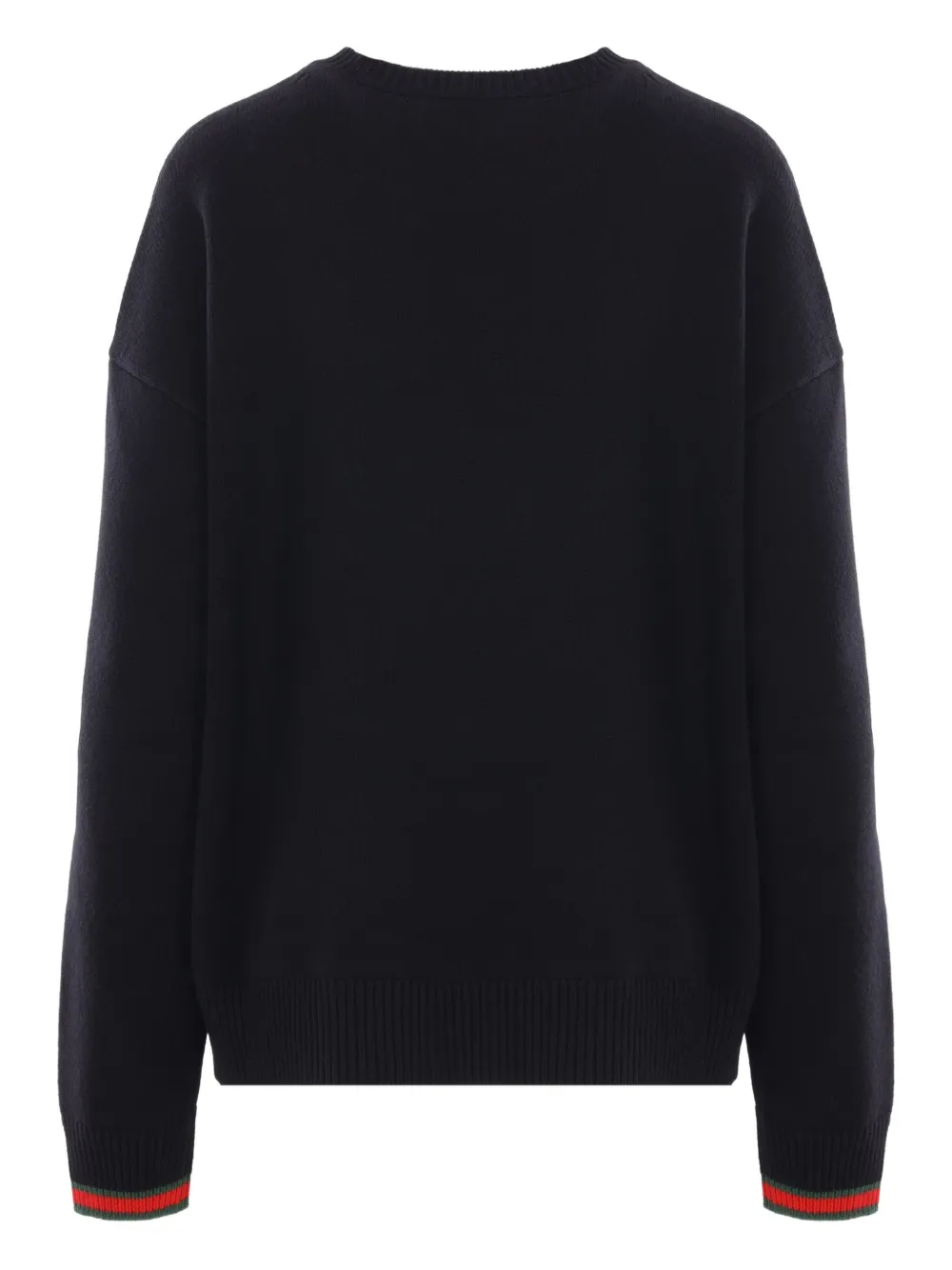 Gucci Web Stripe-trimmed sweater Zwart