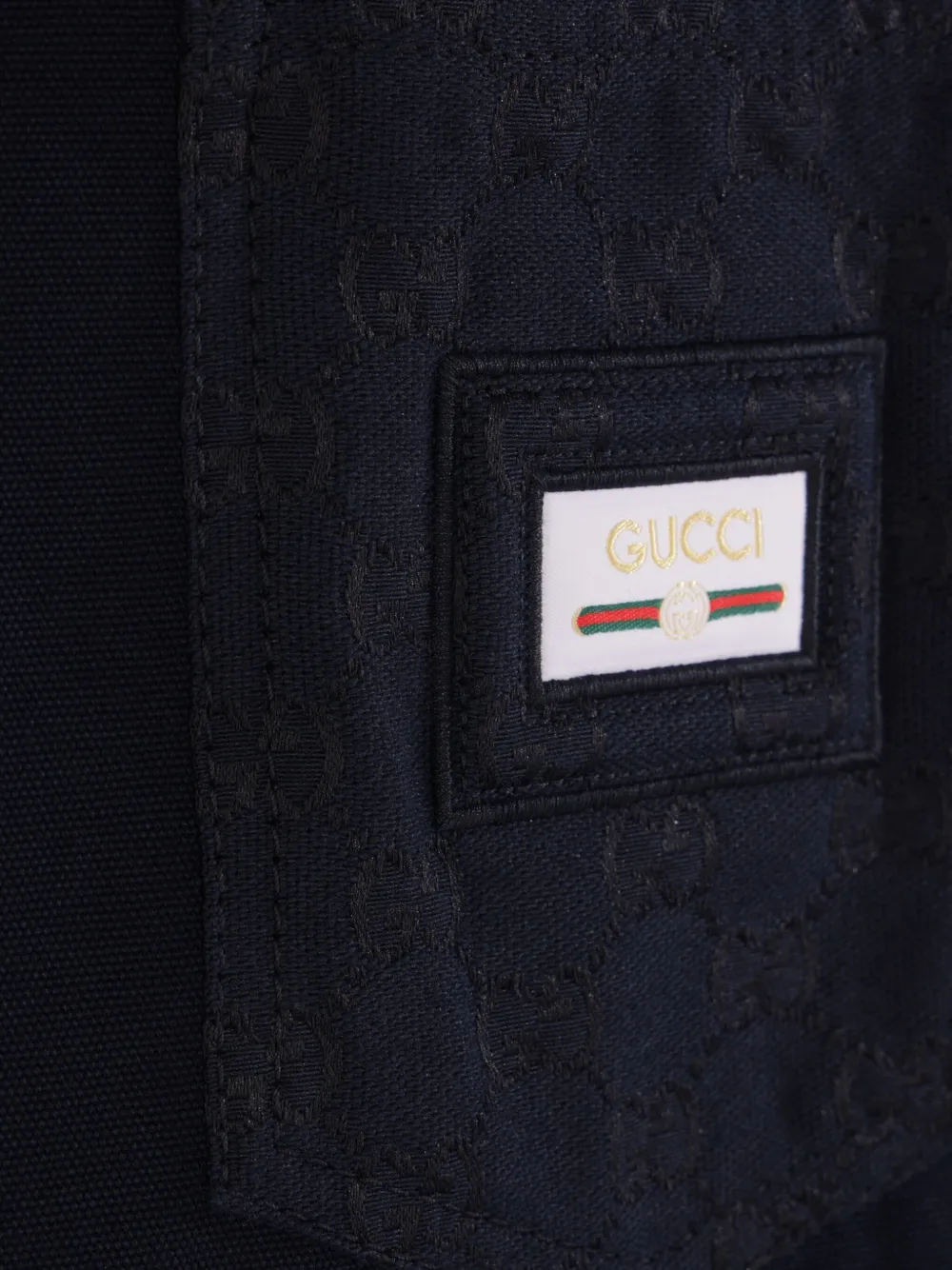 Gucci logo-plaque blazer Blauw