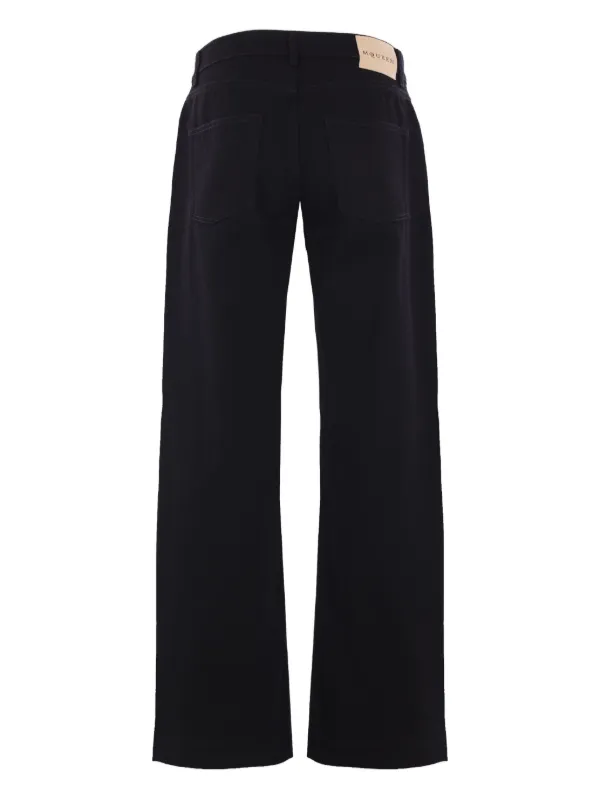 Alexander McQueen straight-leg Cotton Jeans | Black | FARFETCH