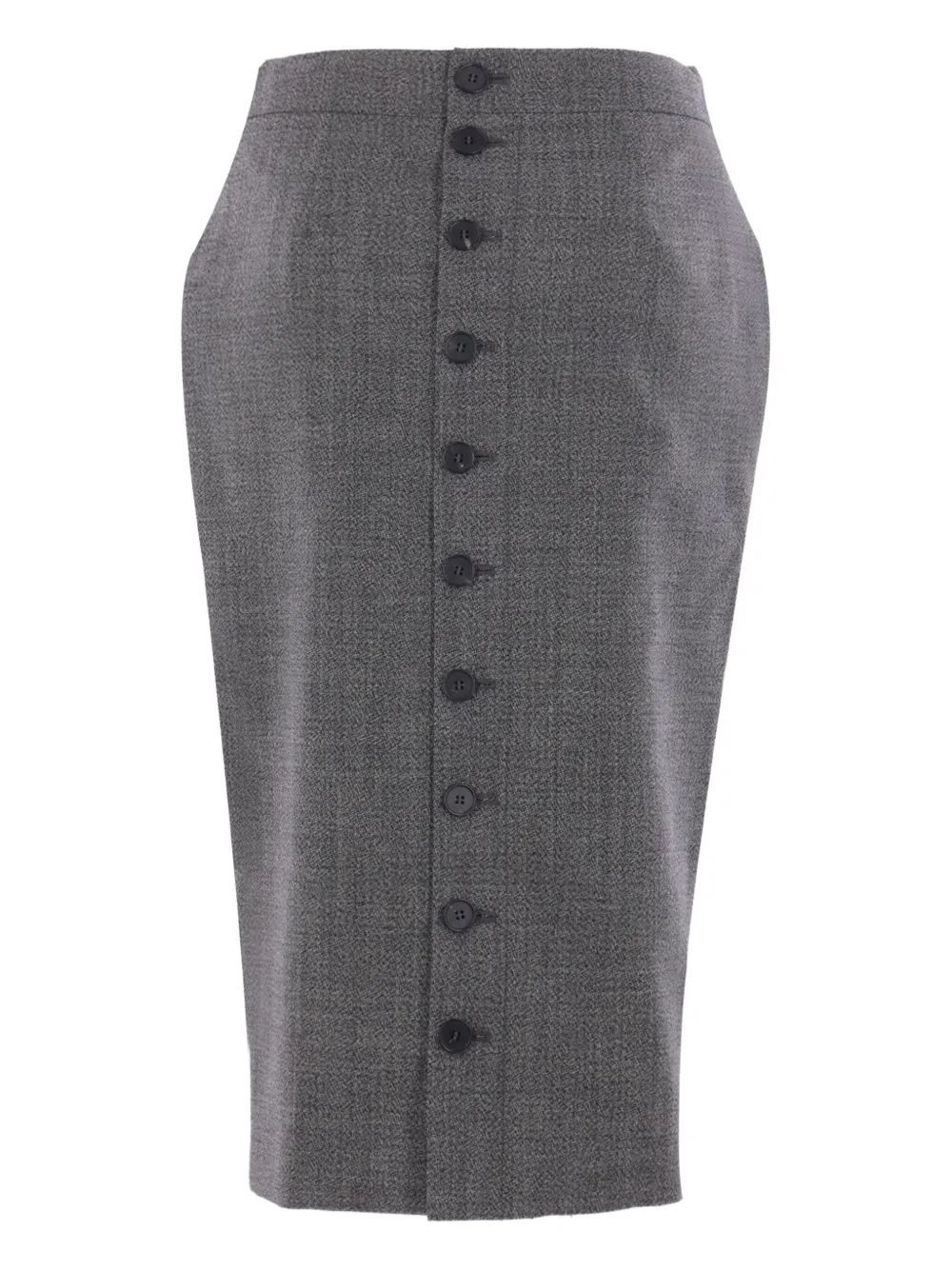 Alexander McQueen ボタン ウールシャツ - グレー Alexander McQueen ボタン ウールシャツ - グレー