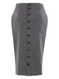 Alexander McQueen button-front wool skirt - Grey