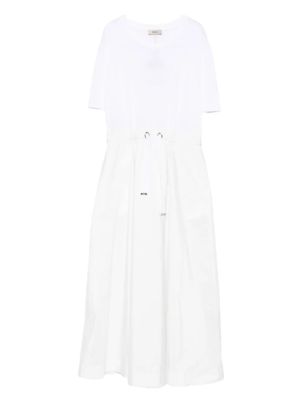 drawstring midi dress