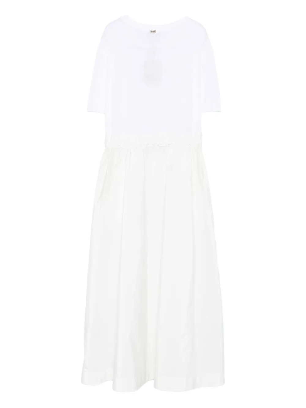 Herno drawstring midi dress - Wit