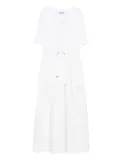 Herno drawstring midi dress - White