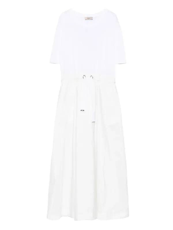 Herno Drawstring Midi Dress in White