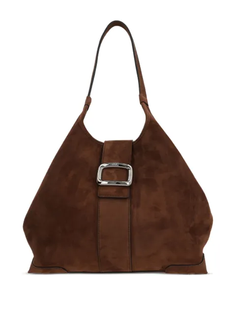 Roger Vivier suede buckle-fastening tote bag