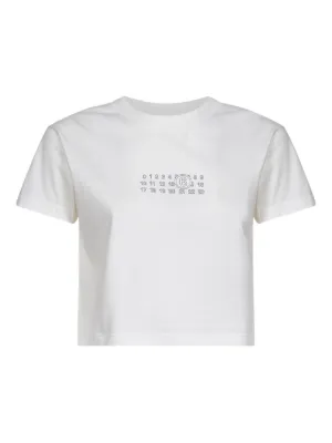MM6 Maison Margiela/数字プリント クロップドTシャツ MM6 Maison Margiela(エムエムシックス メゾン マルジェラ