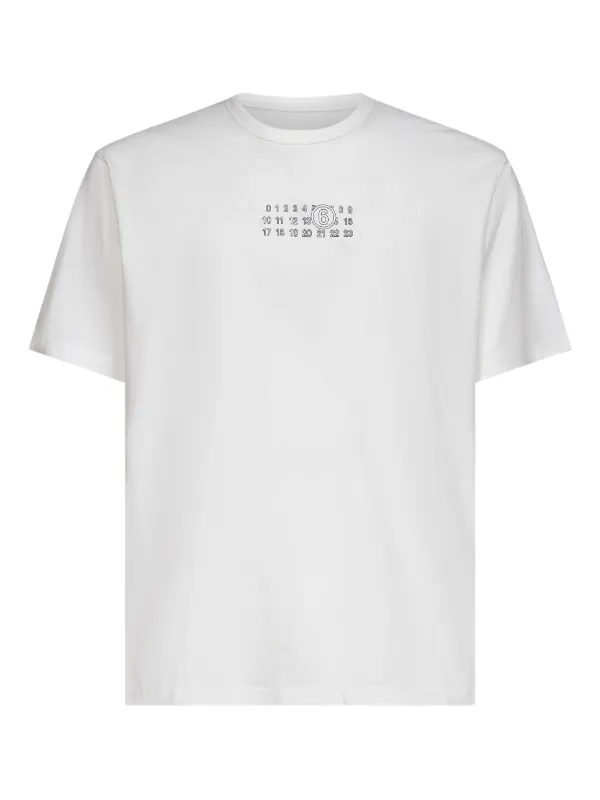ＭＭ6 エムエムシックス ナンバーモチーフ Tシャツ 白 ホワイト 値下げ❌ MM6 Maison Margiela ナンバーモチーフ Tシャツ | ホワイト | FARFETCH JP