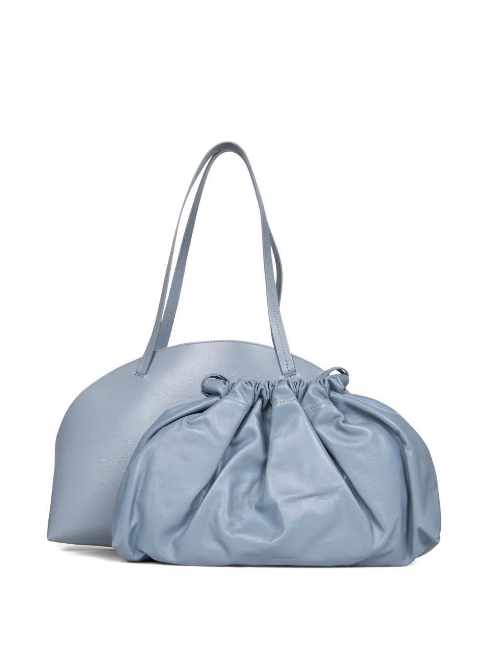 Jil Sander Leren schoudertas Blauw