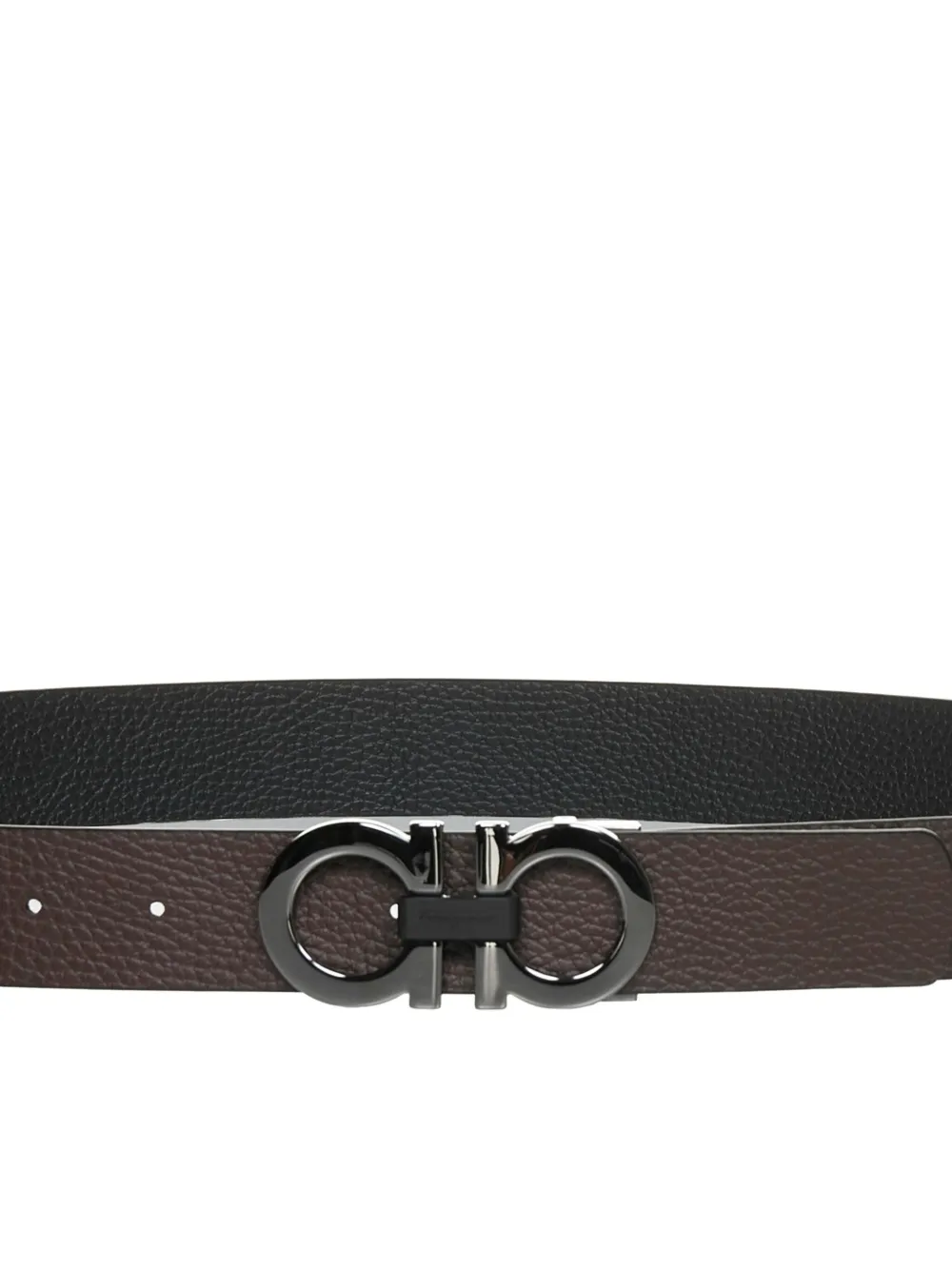 Ferragamo Gancini leren riem Zwart