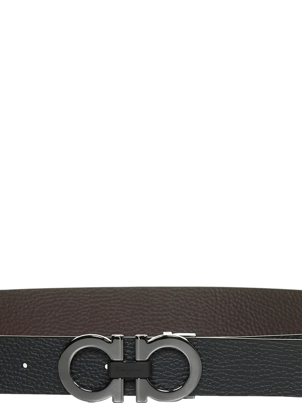 Ferragamo Gancini leren riem Zwart