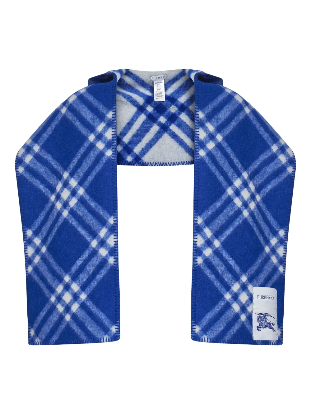 Burberry checked wool scarf | Blue | Image 1