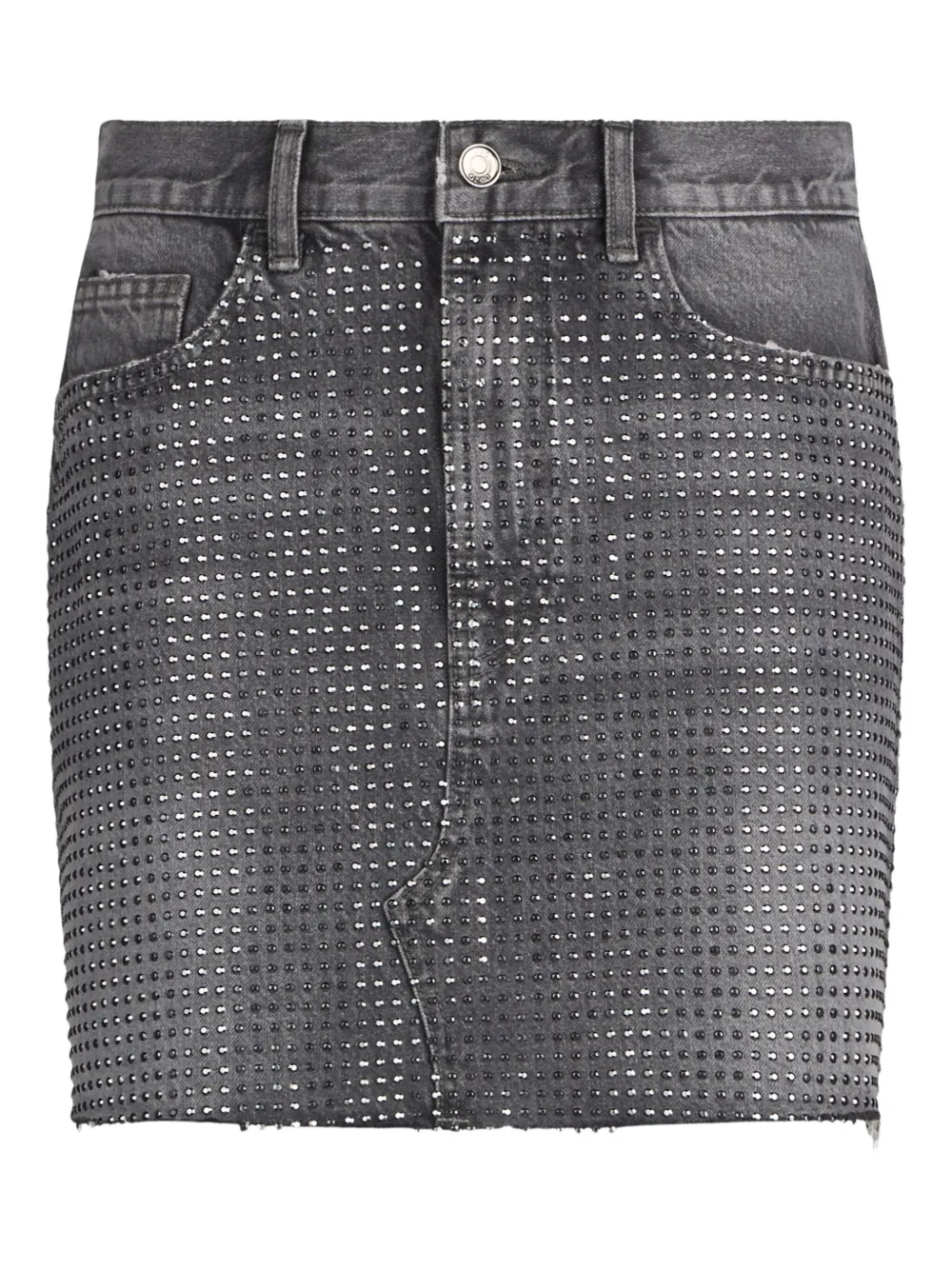 LIU JO frayed denim skirt Grijs