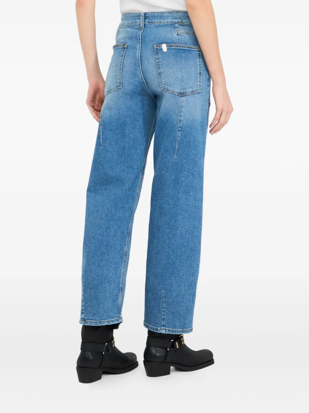 LIU JO high-rise five-pocket design jeans Blauw