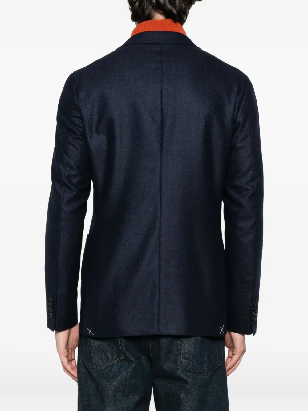 Canali Wollen blazer met twee knopen Blauw