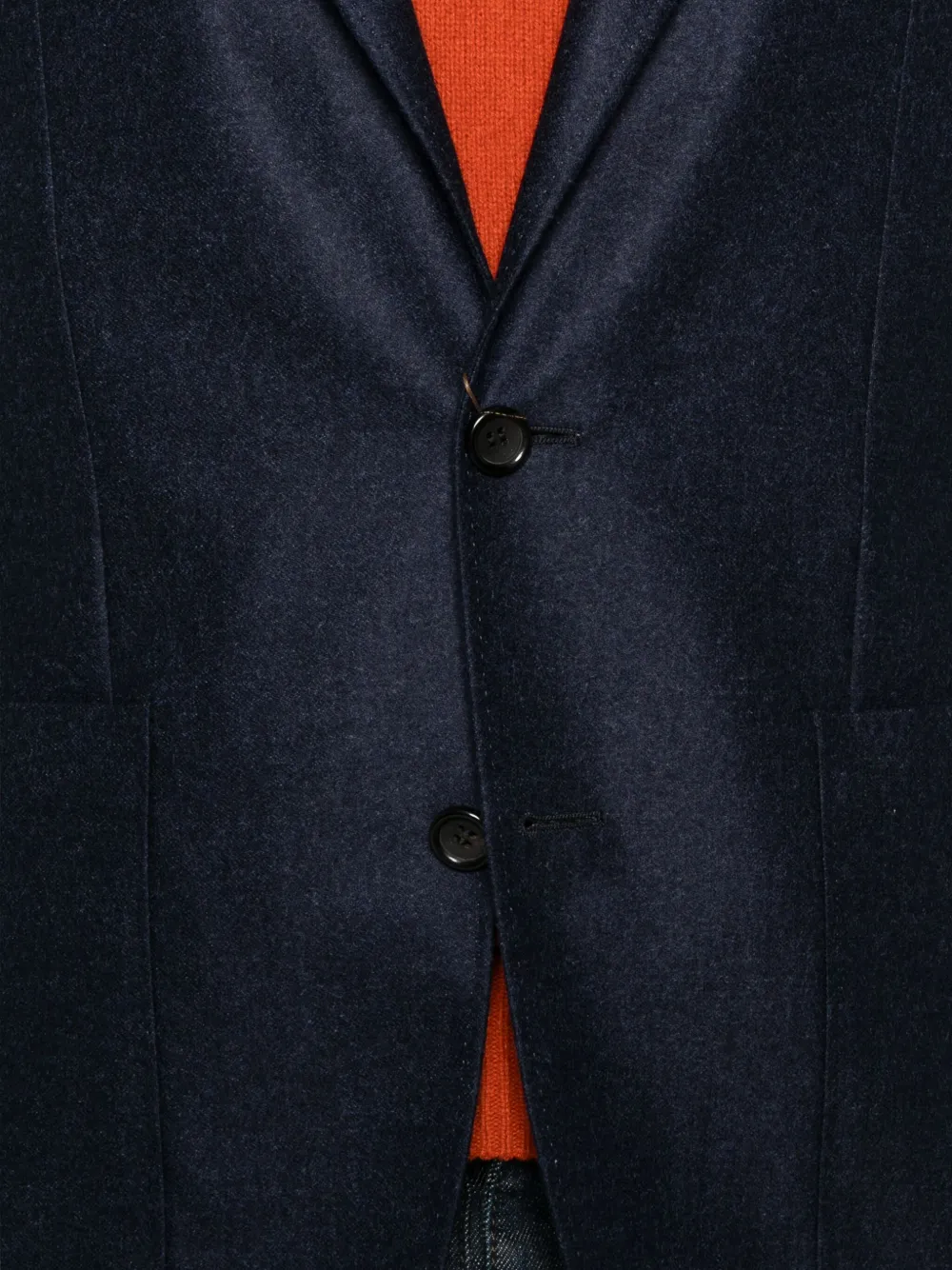 Canali Wollen blazer met twee knopen Blauw