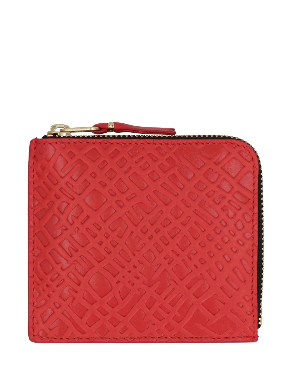 Comme Des Garçons Wallet embossed zip wallet - Rosso