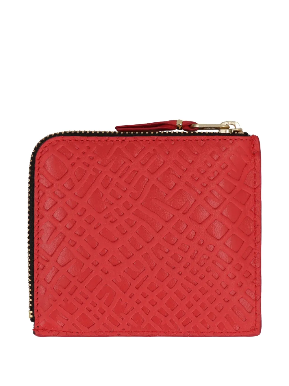 Comme Des Garçons Wallet embossed zip wallet Rood