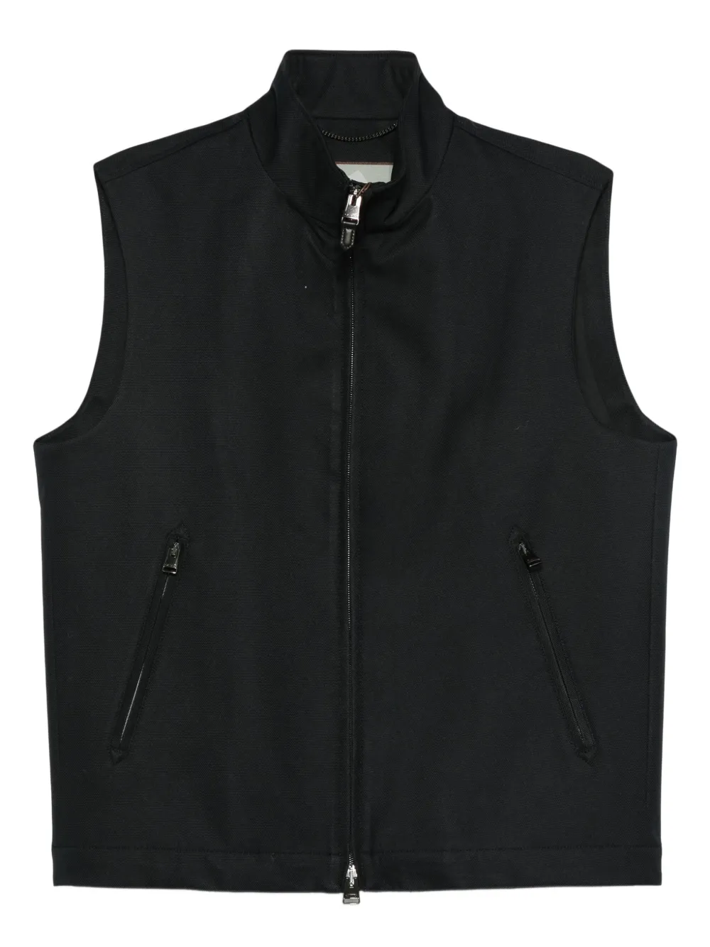 Canali zip-front pocketed gilet | Blue | Image 1
