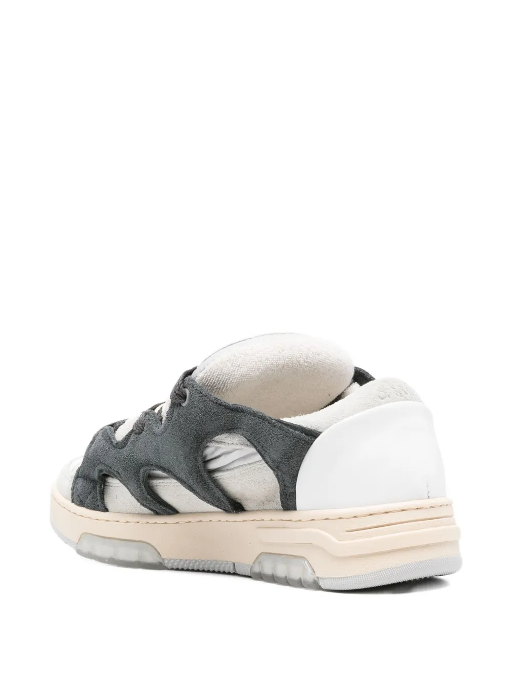 SANTHA cut-out lace-up sneakers Blue