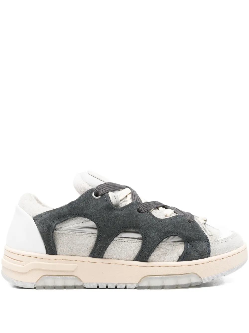 SANTHA cut-out lace-up sneakers Blue