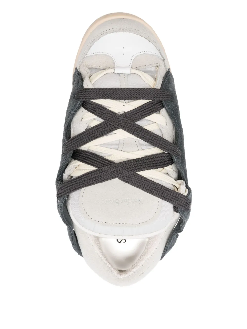 SANTHA cut-out lace-up sneakers Blue