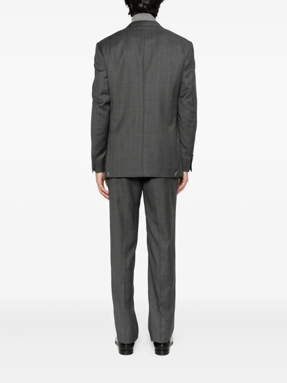  Canali Traje A Cuadros - Gris 