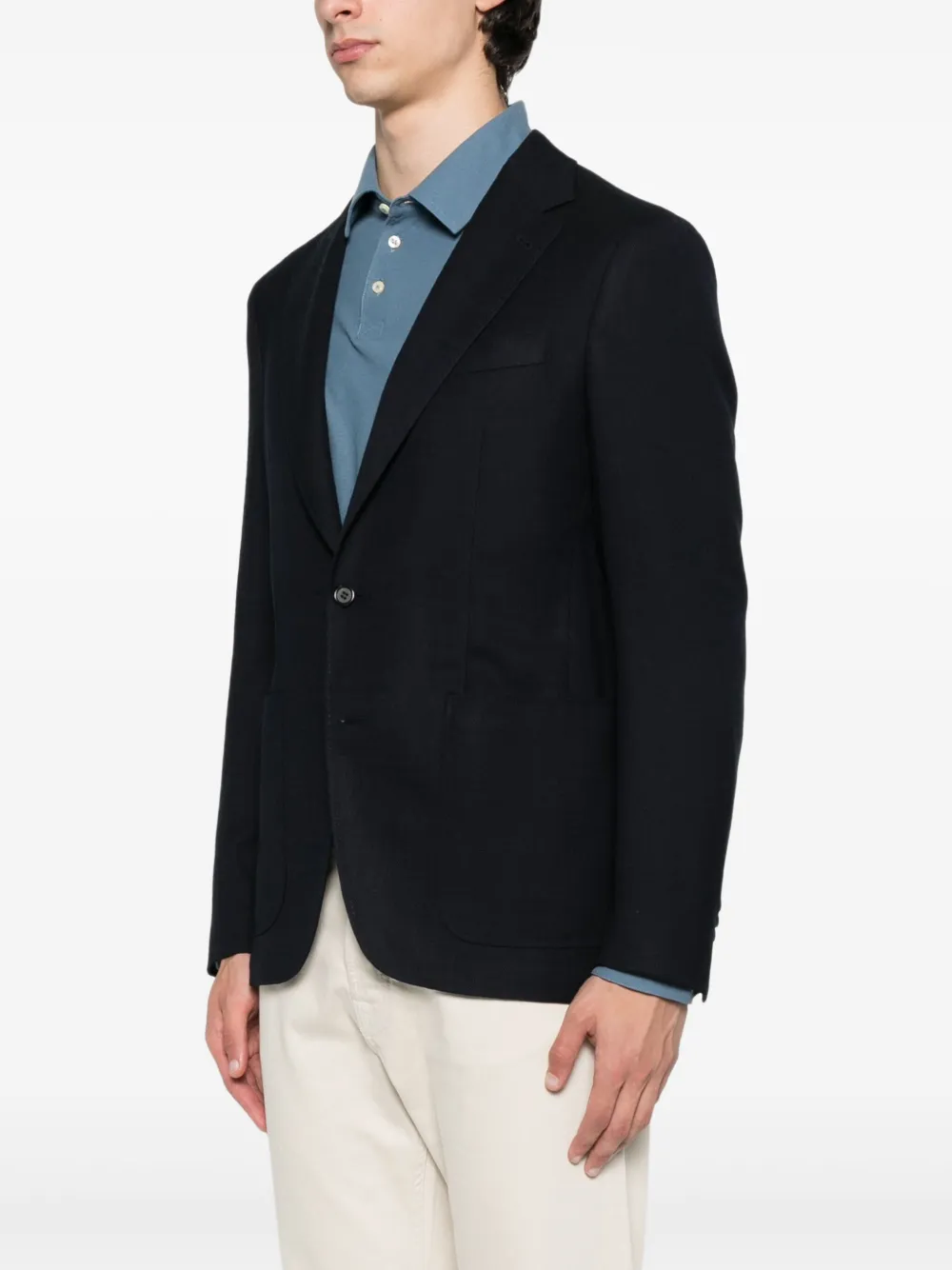 Canali Two-button Patch-pocket Blazer In Black