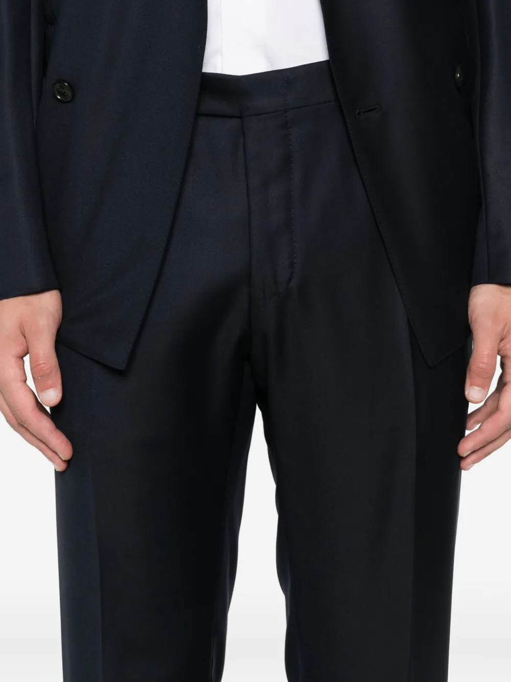 Canali Pak met dubbele rij knopen Blauw