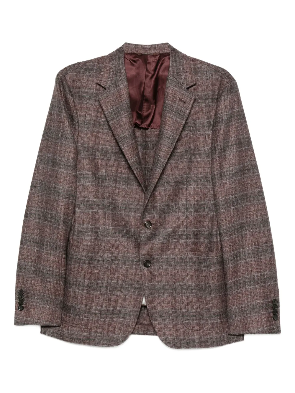 Canali checked wool blazer | Red | Image 1