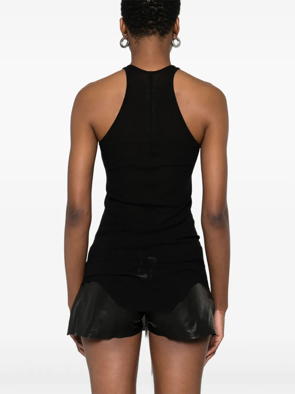 Rick Owens ribbed racerback top Zwart