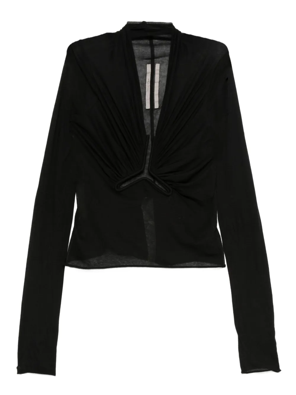 Rick Owens cut-out long-sleeve top | Black | Image 1
