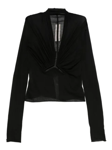 Rick Owens cut-out long-sleeve top
