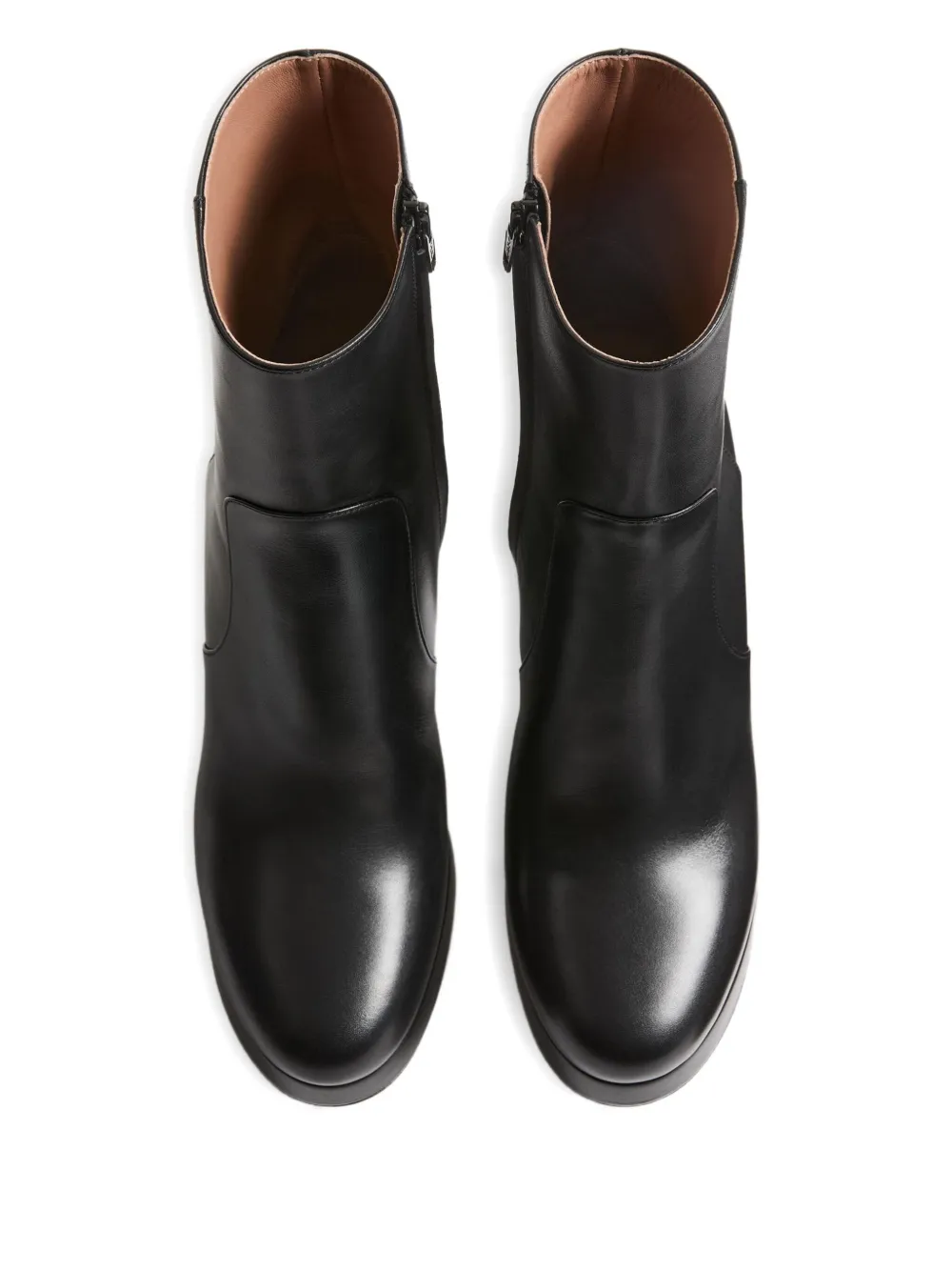 Valentino Garavani 90mm Fawcette V-logo platform boots Black
