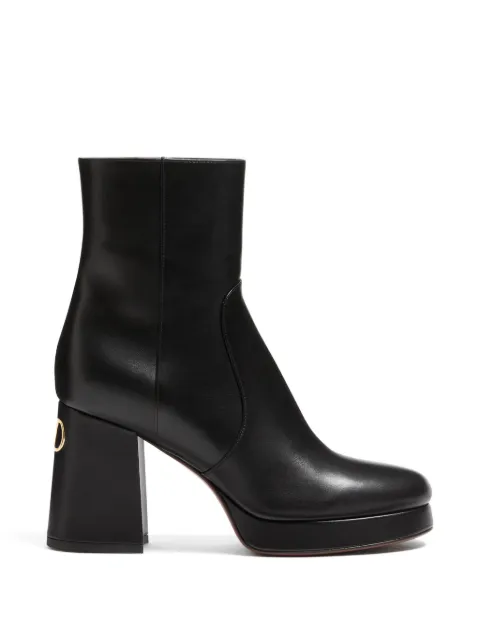 Valentino Garavani Fawcette platform ankle boots in calfskin 90mm