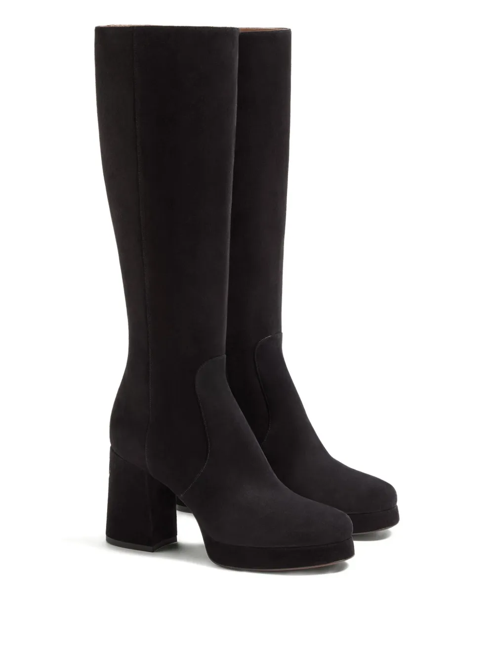 Valentino Garavani 90mm Fawcette platform V-logo boots Black