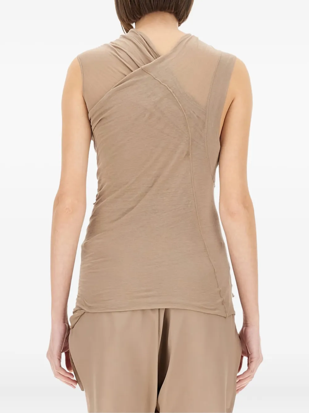 Rick Owens Gedrapeerde top Beige