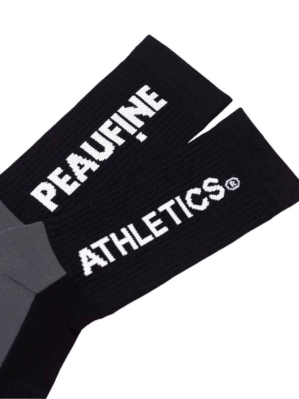 Peaufine Athletics logo-detail ribbed crew socks | Women | Image 2