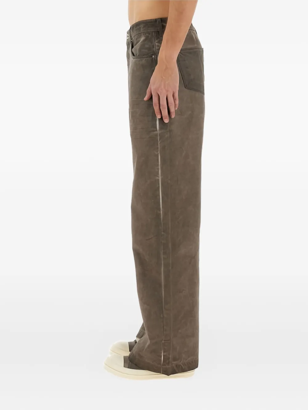 Rick Owens DRKSHDW Geth side-stripe cotton jeans Bruin