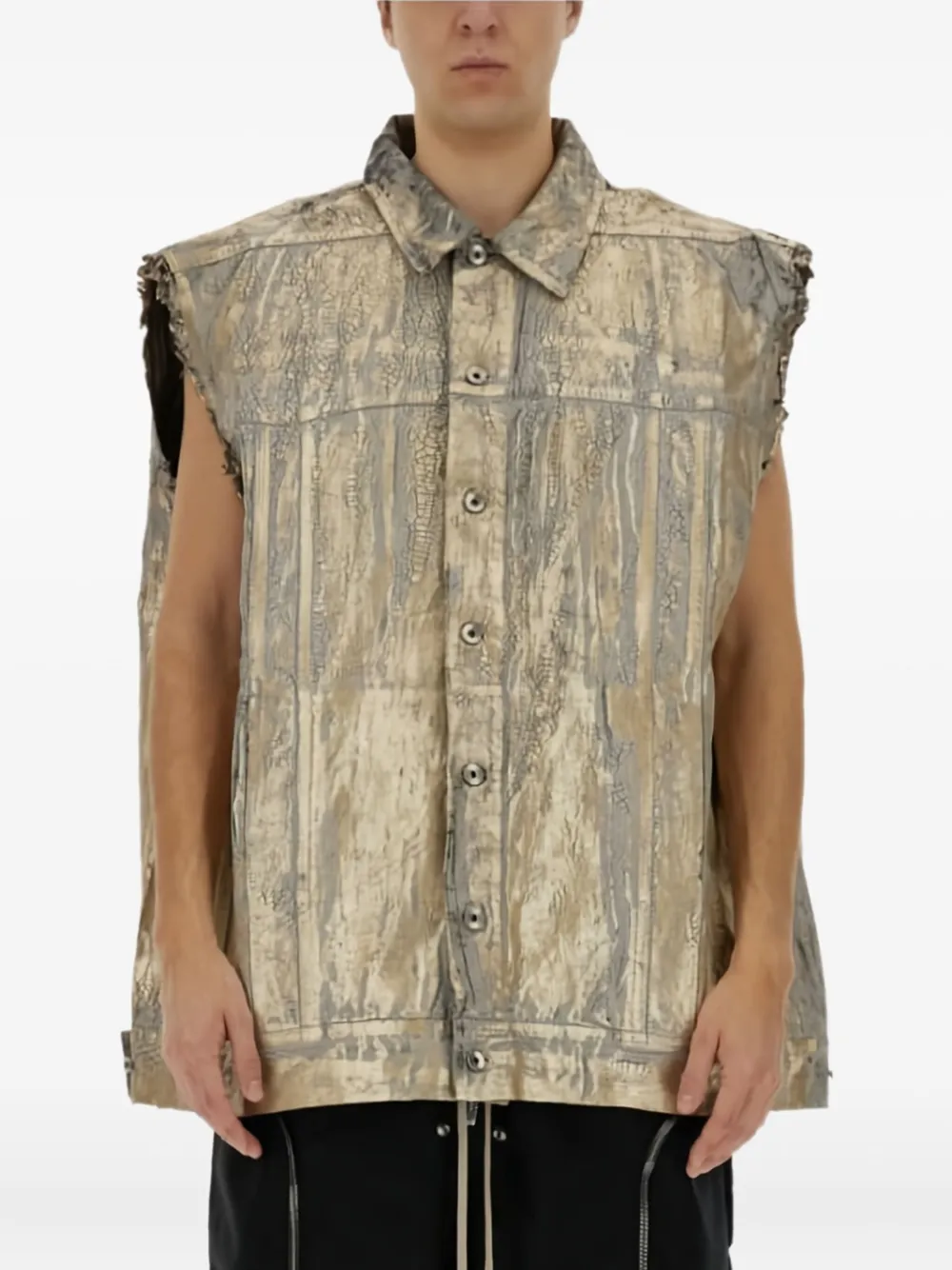 Rick Owens Drkshdw Jumbo Cotton Gilet In Black