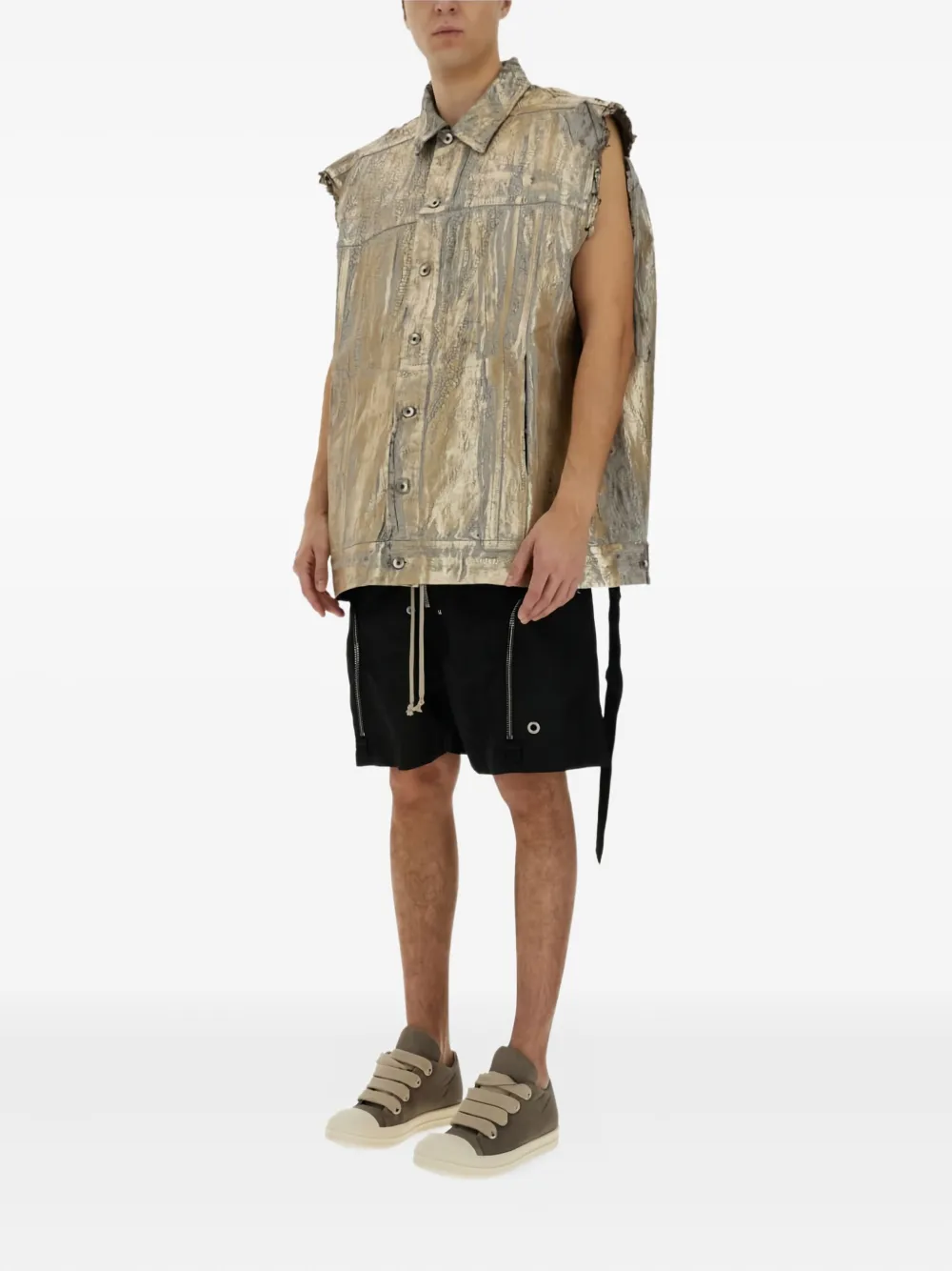 Rick Owens Drkshdw Jumbo Cotton Gilet In Black