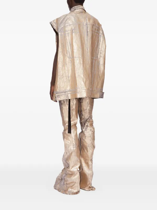 Rick Owens DRKSHDW Jumbo Cotton Gilet | Gold | FARFETCH JO