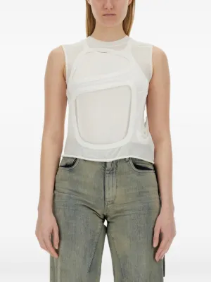 Rick Owens DRKSHDW ノースリーブ トップ | ホワイト | FARFETCH JP