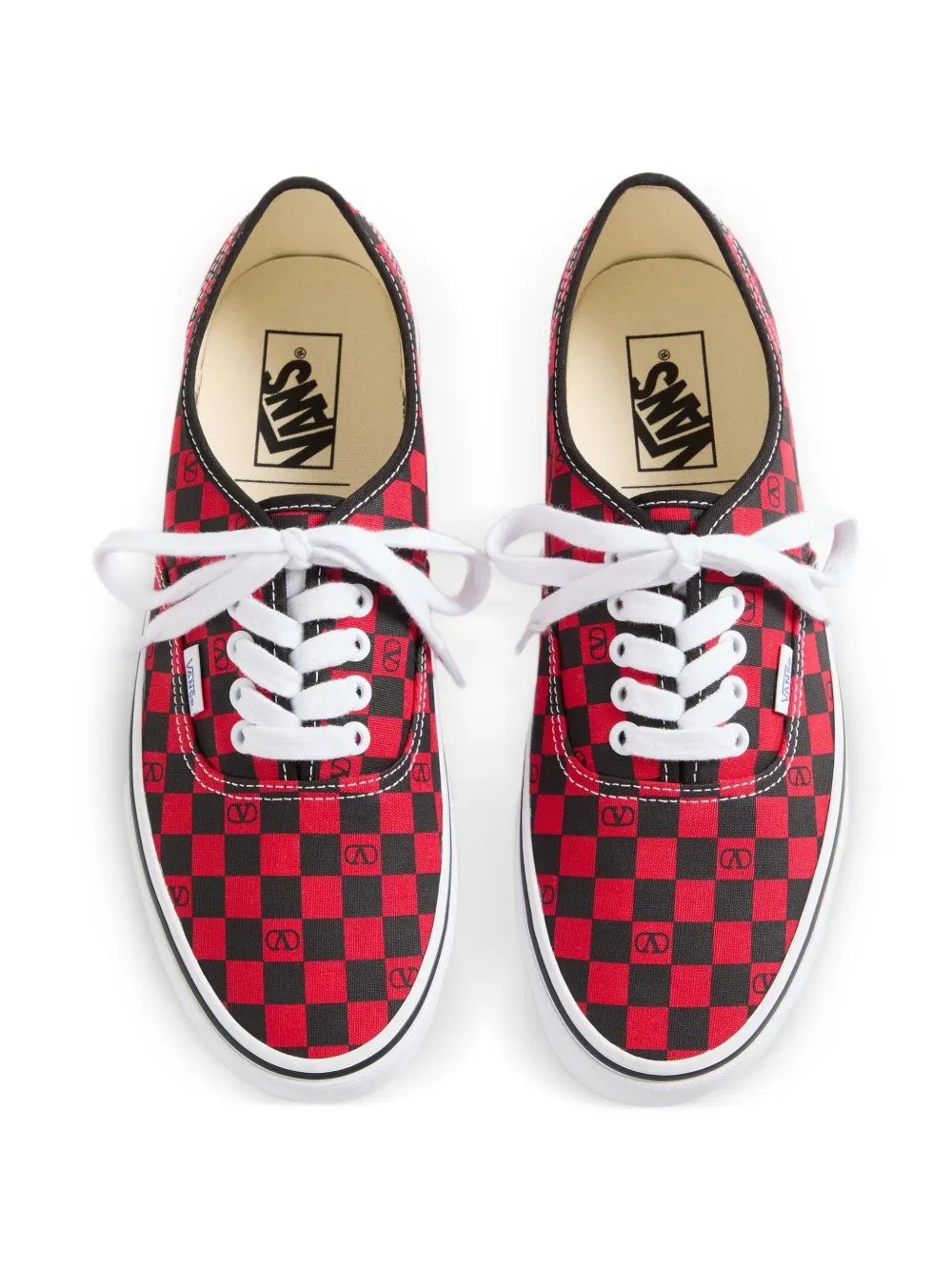 Valentino Garavani x Vans VLogo low-top sneakers met print Rood
