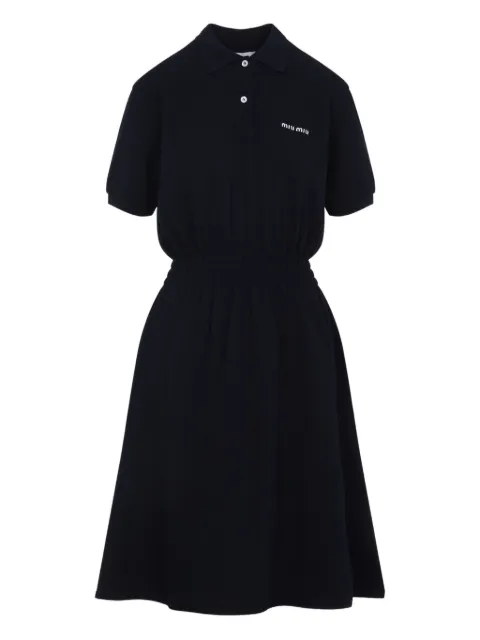 Miu Miu embroidered-logo dress