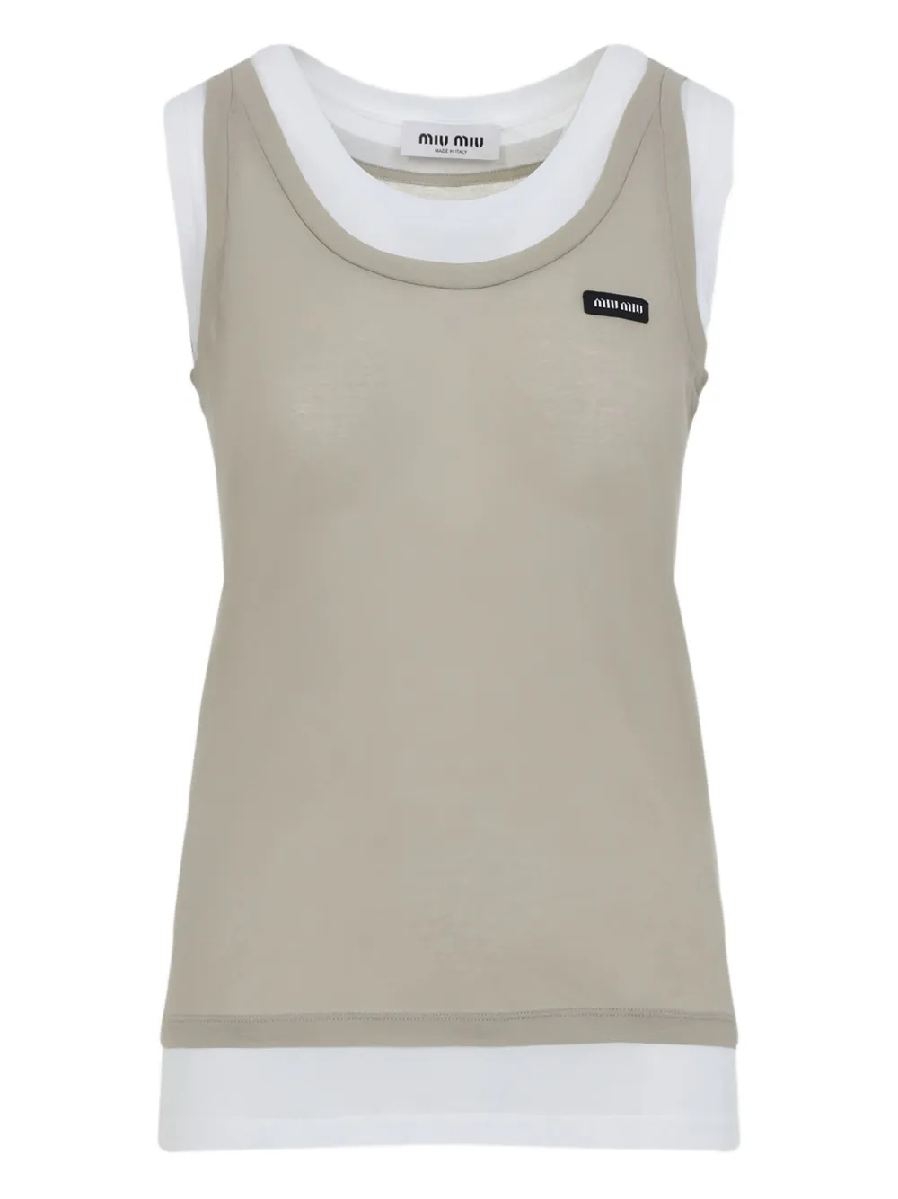 Miu Mouwloze top Beige