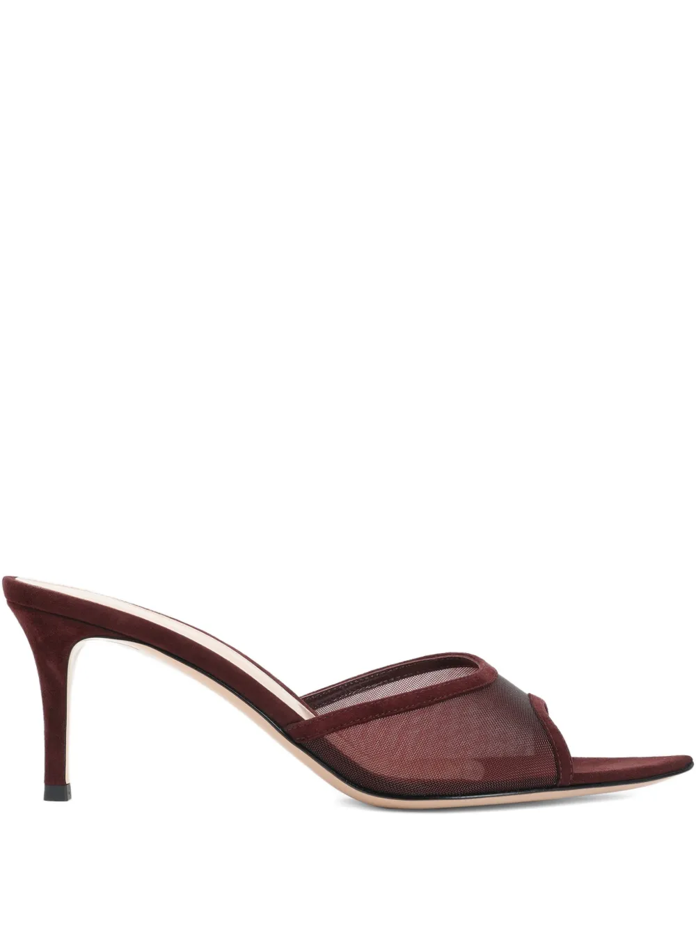 Gianvito Rossi 70 mm leren muiltjes met hak Rood