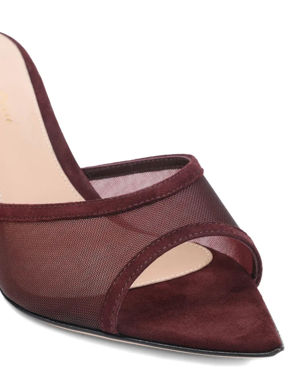 Gianvito Rossi 70 mm leren muiltjes met hak Rood